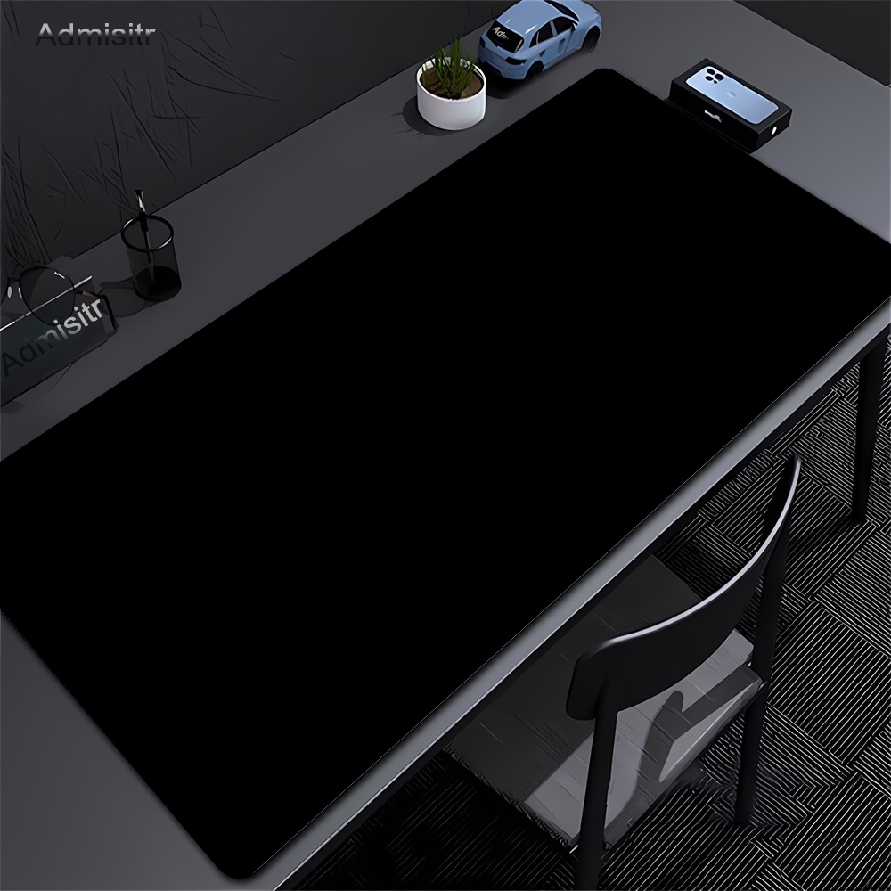 Laptop Accessories Productivity - لوحة ماوس سوداء كبيرة بلون واحد،